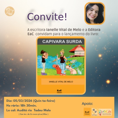 Lançamento do seu livro “Capivara Surda”